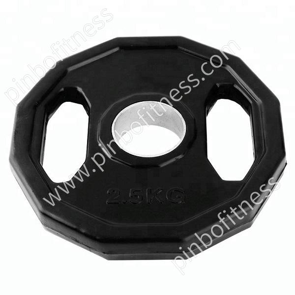 FW-P021  Black/Color 2-Grip Rubber Coated  Weight Plate