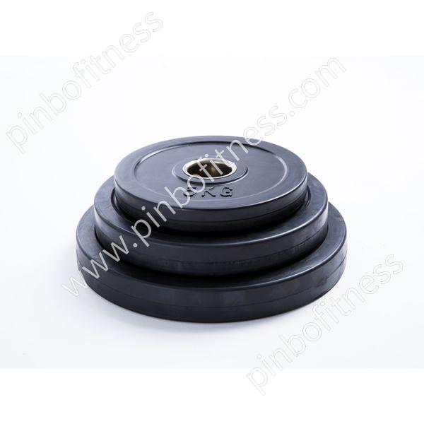 FW-P024 Black Rubber Coated  Weight Plate(Square Edges)