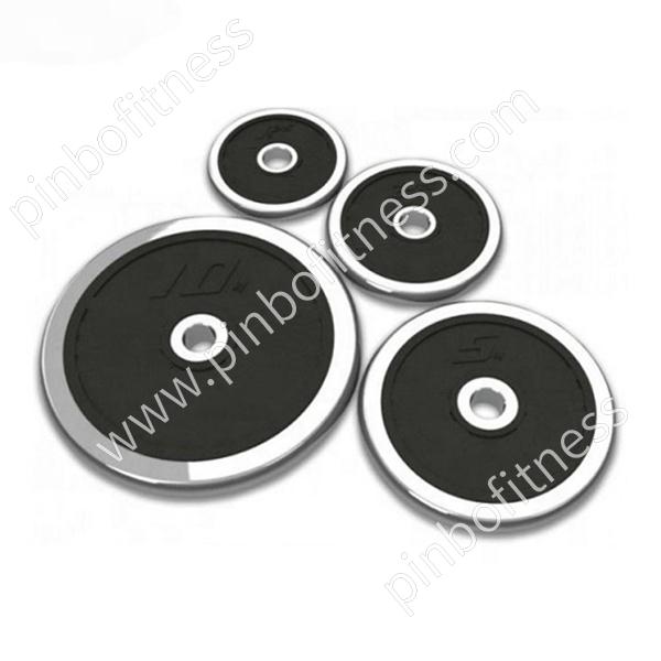 FW-P030 Chrome Weight Plate with Black Rubber Inside