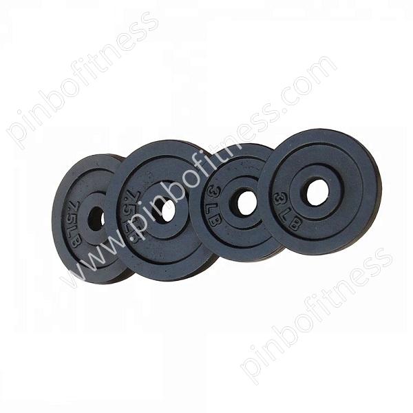 FW-P033 Black Cast Iron Weight Plate -Square Edge