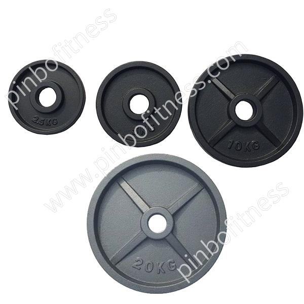 FW-P037 Black/Grey Cast Iron Olympic Weight Plate