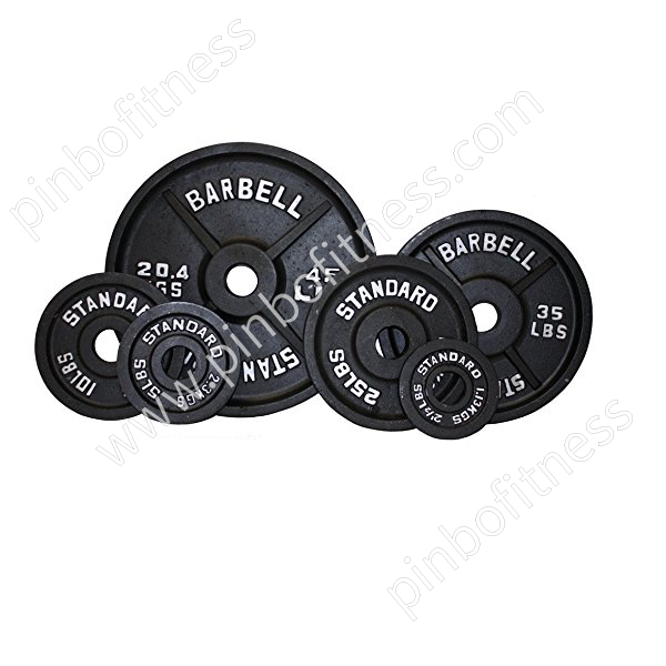 FW-P038 Black/Grey Cast Iron Olympic Weight Plate