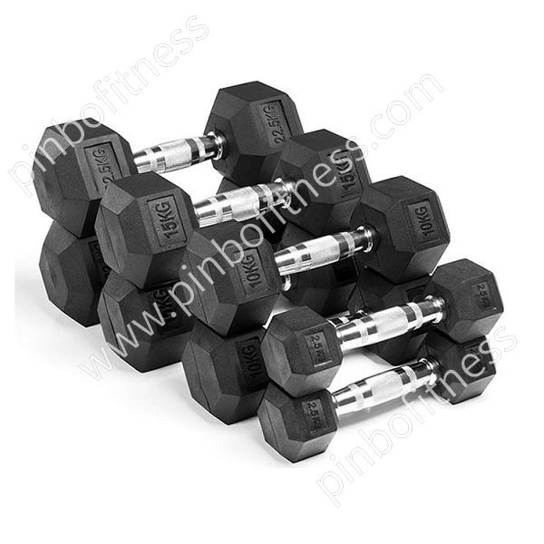 FW-D026 Rubber Hex Dumbbell