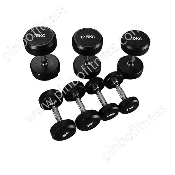 FW-D027 Round Rubber Dumbbell/Barbell