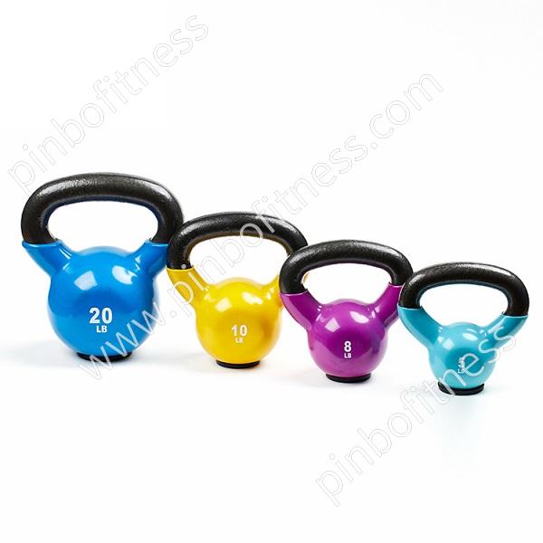 FW-K001B Vinyl Dipped Kettlebell with Rubber Base