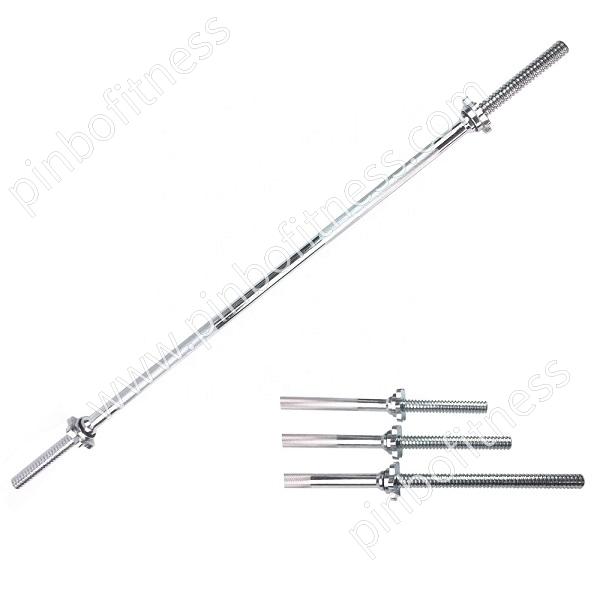 FW-B023 Solid Spinlock Chrome Knurled Bar with Star Collars